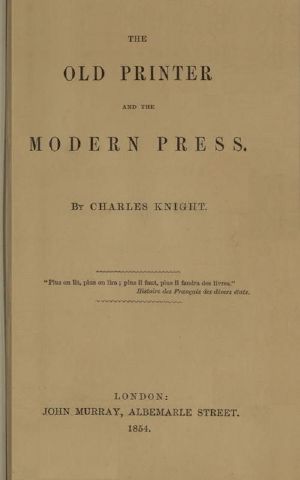 [Gutenberg 59966] • The Old Printer and the Modern Press